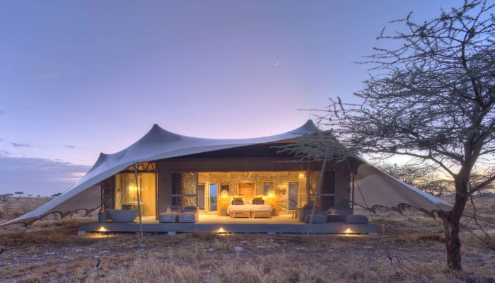 tent-exterior-dawn-namiri-plains-tanzania-yellow-zebra-safaris
